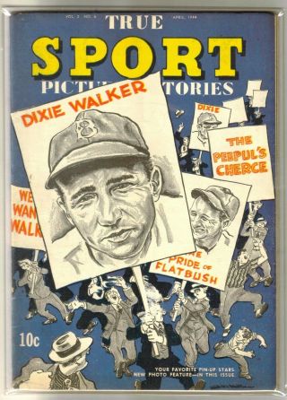 True Sport Picture Stories V2 6 Dixie Walker Vintage 1944 Comic Book Vg/fn