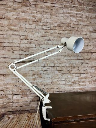 Vintage Industrial Anglepoise Clamp Fitting Lamp Machinists Light Architect Desk