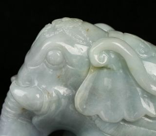 Cert ' d Natural 3 Color Grade A Jade jadeite Statue Sculpture elephant r234842 2