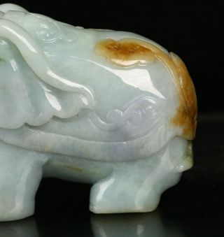 Cert ' d Natural 3 Color Grade A Jade jadeite Statue Sculpture elephant r234842 3