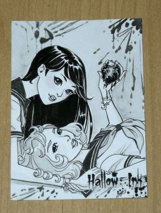 2019 Perna Halloween 3 Hallow Ink Sketch Card 1/1 Jeena Pepersack