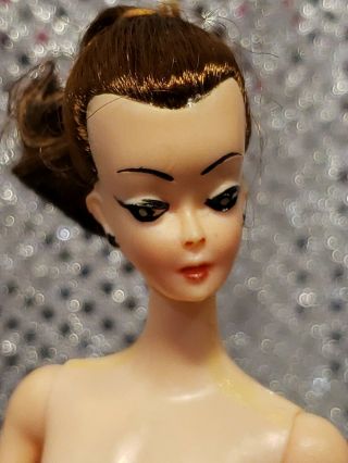 Vintage Bild Lilli Hong Kong Barbie Clone Doll Mini 7 In Auburn Brunette Hair