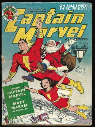Captain Marvel Adventures 19 Golden Age Fawcett Publications 1943