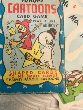 Vintage Casper The Friendly Ghost & His Tv Pals Harvey Funday Card Game Complete