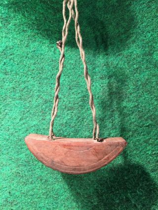 Vintage Hand Made Antique Wood Animal Bell,  Hand Carved Teak Wood Hill Tribe B
