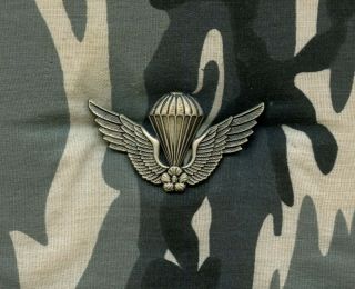 South Korea Parachutist Army Basic Qualification Metal Solid Hallmarked