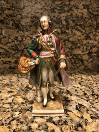 George Washington 1783 Frankenthal Wessel Porcelain Soldier,  Made In Germany