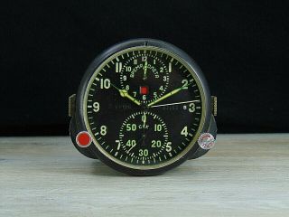 Achs - 1 Military Aircraft Panel Cockpit Soviet Clock Made In Ussr