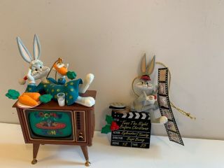 Warner Brothers 2 Bugs Bunny Christmas Ornaments Tv,  Film