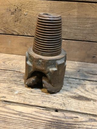 Carbide Tricone Drill Bit Oil Well Rock Field Gas Pump 5” Vintage Antique