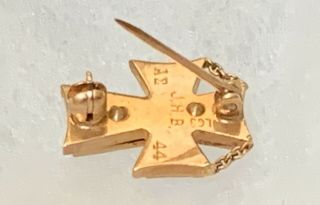Vintage Sigma Chi 10K Gold Fraternity pin badge 1944 2
