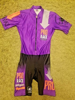 Men`s Castelli Vintage Pro Race Cycling Set Suit Short Padded Size Xl