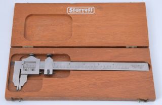 Vintage Starrett 122 Inside Outside Vernier Caliper 6 " Machinist Tool Usa