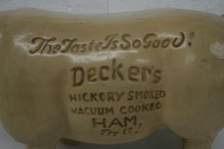 Vintage Advertising DECKER ' S Iowana PIG RARE PAPER MACHE,  MASON CITY 2