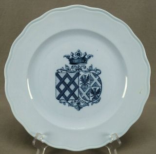 Brown Westhead Moore Wedding Amorial Bruxelles Importer Blue Ironstone Plate
