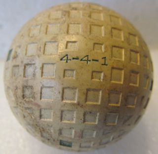 Vintage Old Square Mesh Golf Ball - The 4 - 4 - 1 - No Strike Marks