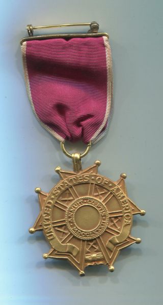 Legion of Merit Medal and Ribbon.  World War 2