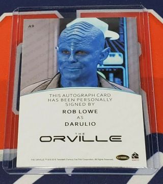The Orville Season One A9 Rob Lowe as Darulio Full Bleed Autograph SCARCE 2
