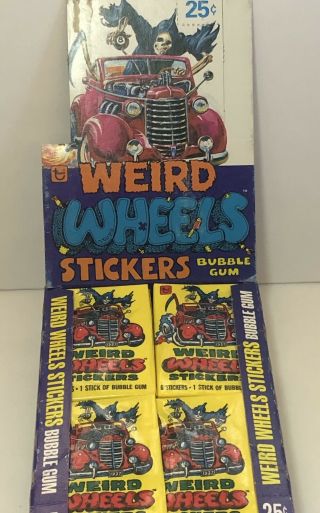 Topps Wierd Wheels Vending Box Of 36 Wax Packs