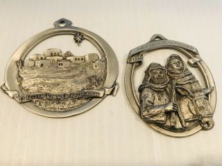 Vintage Pewter Christmas Ornaments Set Of 2 By Northern And Concordia Religious