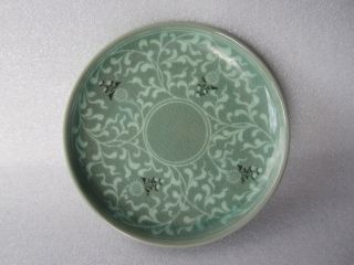 Vintage Korean Celadon Glaze Plate