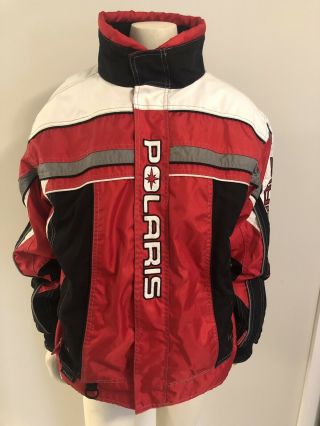 Vintage Polaris Snowmobile Jacket With Inner Insulation Shell Attachment 90s Vtg