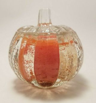 Vintage Avon Harvest Glow Pumpkin Candle Holder,  W/ Spice Garden Candle,  No Box