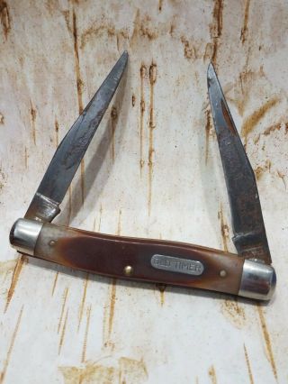 Vintage Usa Schrade Old Timer 770t Muskrat Pocket Knife