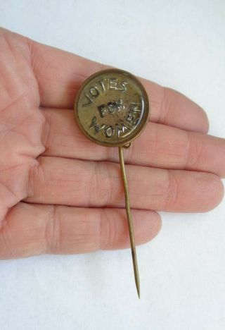 Antique Vote For Women Suffrage Cause Political Campaign Intaglio Glass Pin