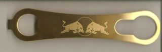 " Red Bull " Etched Logo Bottle / Can Opener / Bar Tool 7.  5 "