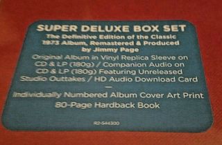 Led Zeppelin Houses Of The Holy Deluxe Box Set Vinyl CD Book & More. 2