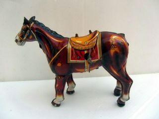 Vintage Horse Wind - Up Tin Toy 1950s/1960s 11.  5cm Tall - Mikuni - Parts