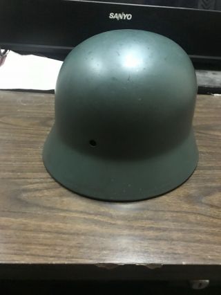 Post war West German Guard Helmet With Liner and strap. 3