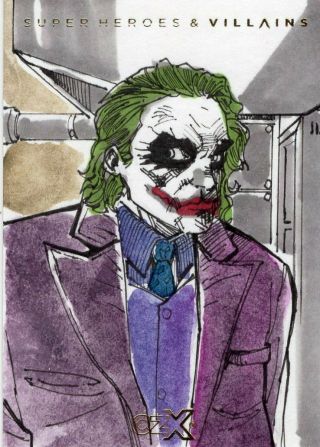 2019 Czx Heroes & - Villains Sketch Card By Igor Cicarini - Joker