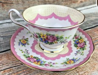 Royal Albert Tea Cup And Saucer Prudence Pink Pattern Teacup Floral Rose Design