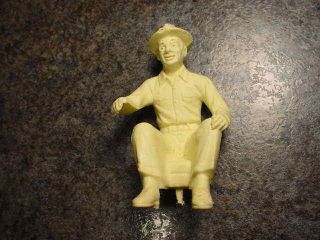 White Plastic Farmer For Marx No.  5 Tin Wind Up Climbing Tractor 2
