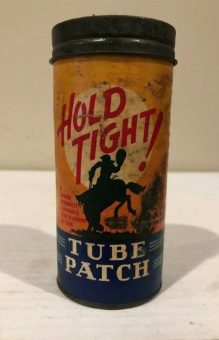 Vintage Empty Hold Tight Tube Patch Canister