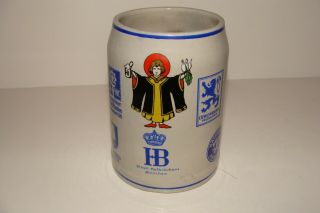 Small Oktoberfest German Beer Mug Stein Munich Germany Brewery Logos 1/4 Liter