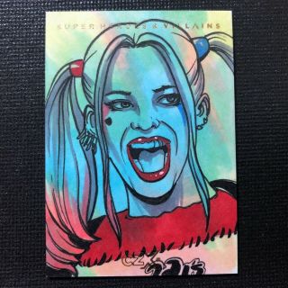 Harley Quinn By Rich Molinelli 2019 Czx Heroes Villains Sketch 1/1