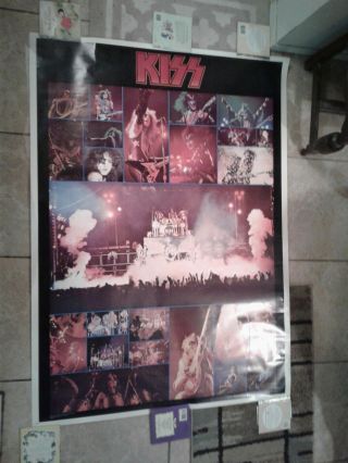 Rare Vintage Giant Subway Kiss Poster 7 1976 Aucoin Mgt Boutwell Alive