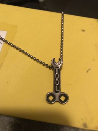 Tool Band Very Rare Wrench Sterling Silver Pendant Necklace Vintage 1998 Aenima