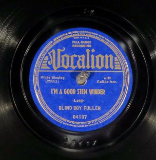 78 Rpm - - Blind Boy Fuller,  Vocalion 04137,  Ee,  Blues