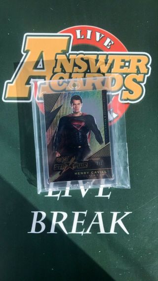 2019 Dc Czx Heroes & Villains Henry Cavill Str Pwr Black 1/1 Real Rare Ssp
