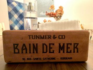 French Wood Box " Bain De Mer " - Paris,  France " Sea Bath "