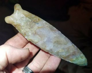 HUGE colorful CUMBERLAND Arrowhead Spear point NATIVE Indian Artifact 5 
