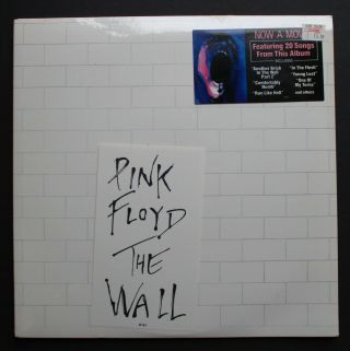 Pink Floyd Lp " The Wall " 1982 Pressing Hype Sticker & Insert Pc2 36183