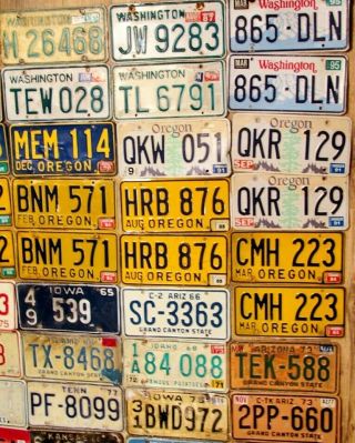 Vintage License Plate Bundle,  Motorcycle,  Trailer,  Truck,  House Vehicle,