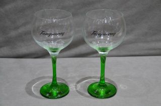 (2) Tanqueray Balloon Large Glass Advertising Gin Bowl Goblet Christmas