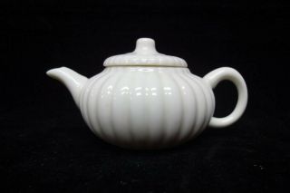 Very Fine Old Chinese White Glaze Hand Made Porcelain Teapot
