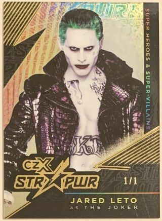 2019 Cryptozoic Czx Heroes/villains Jared Leto As Joker Black Str Pwr 1/1